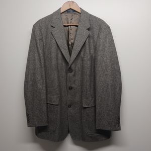 J. Crew Suit Jacket Men Size 44R Beige Cashmere Blend Three Buttons Pockets